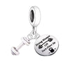 Authentic 925 Sterling silver Dumbbell/ Strong Women Charm