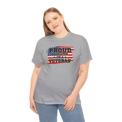 Proud Daughter of a Veteran Unisex Heavy Cotton Tee