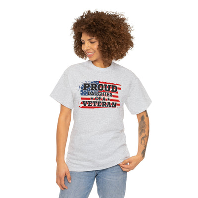 Proud Daughter of a Veteran Unisex Heavy Cotton Tee