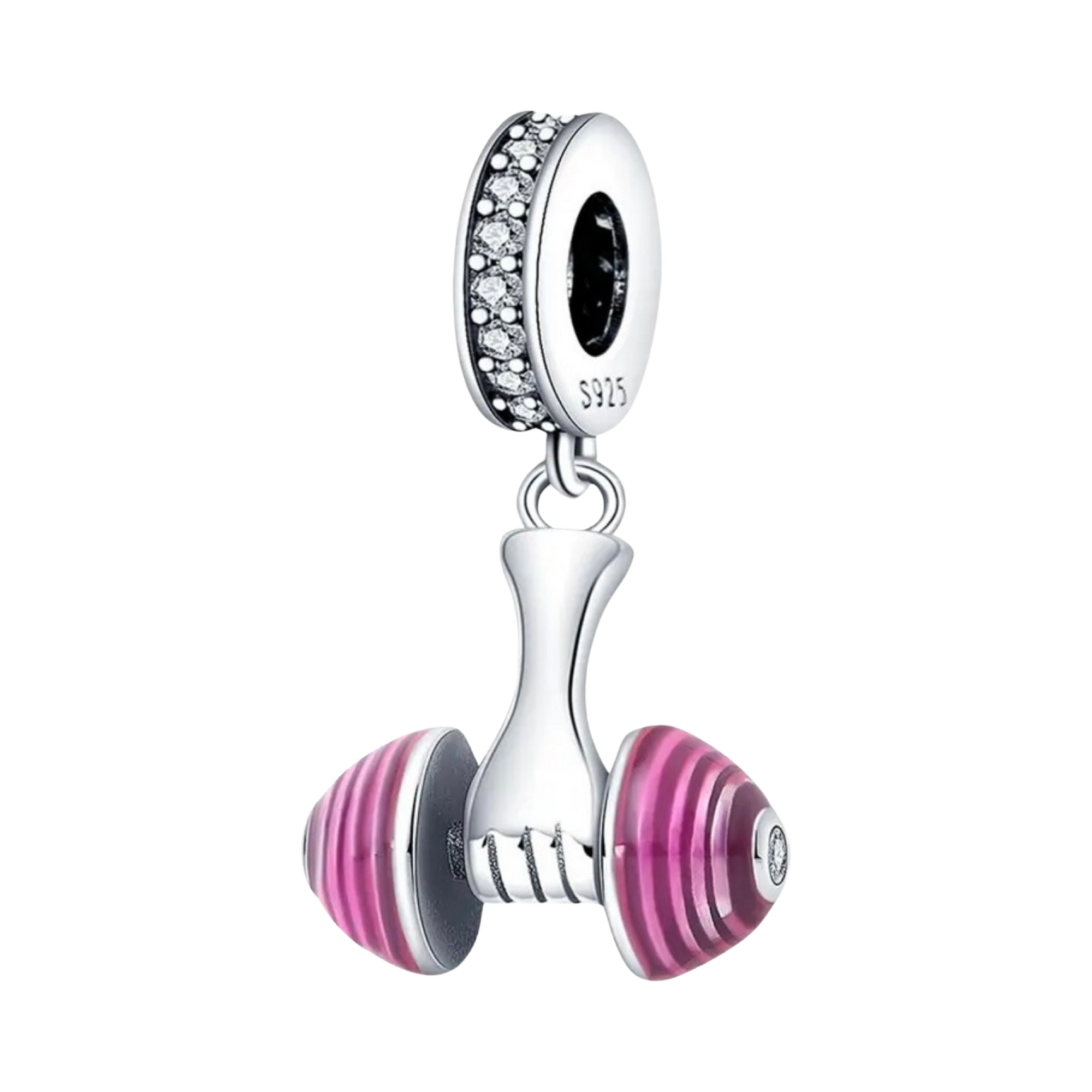 Fashion dumbbell charm for pandora bracelet