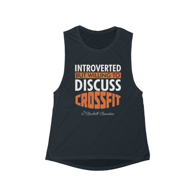 Introverted But Willing Women's Flowy Scoop Muscle Tank