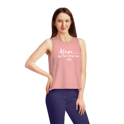 Alexa Go for my run Women's Cropped Tank Top