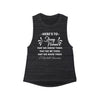 Here's To Strong Women Flowy Scoop Muscle Tank