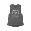 Here's To Strong Women Flowy Scoop Muscle Tank