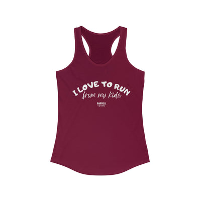 I love to run from my kids Women's Ideal Racerback Tank