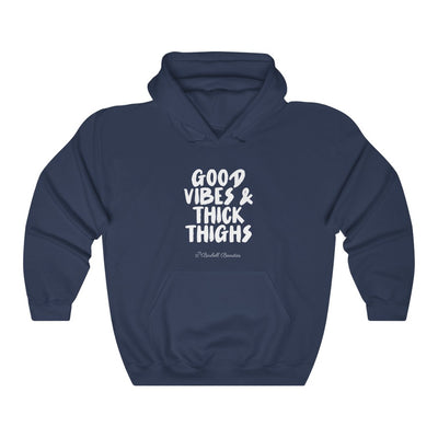 Good Vibes And thick Thighs Unisex Heavy Blend™ Hooded Sweatshirt