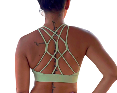Bernadette Strappy Lime Green Sports Bra