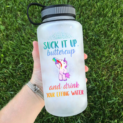 Suck It Up Buttercup Water Bottle