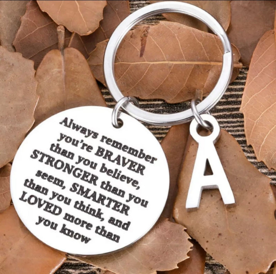 Always Remember You are Braver Than You Believe Inspirational Keychain -  GrindStyle