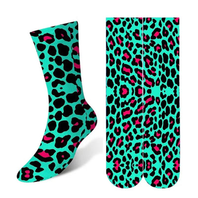 Mint Leopard Socks