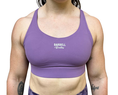 Bernadette Strappy Purple Sports Bra